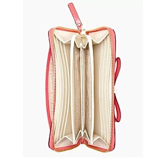 Kate Spade ♣️ Beacon Court Lacey Continental Wallet Pink Patent Leather Bow NWOT - Picture 3 of 7